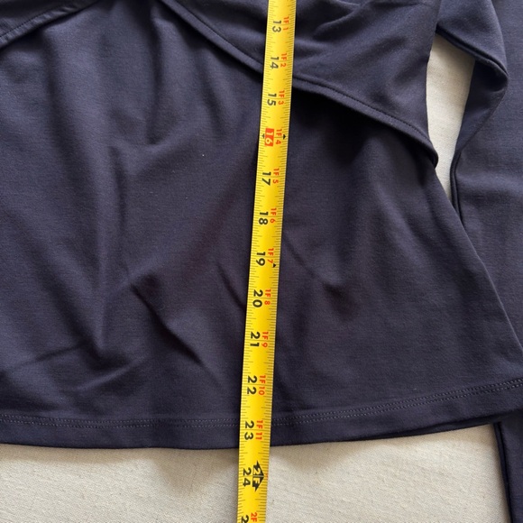 NWT Boden Twist Front Ponte Knit Top, Navy Blue, Long Sleeve, 14 | Classic Chic - Picture 5 of 7